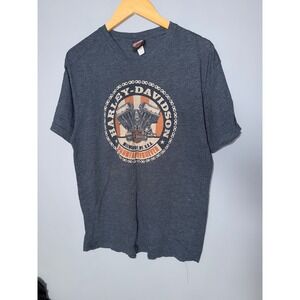 Harley Davidson Kutter Motorcycles Graphic‎ T Shirt Mens XL Gray Vintage Style